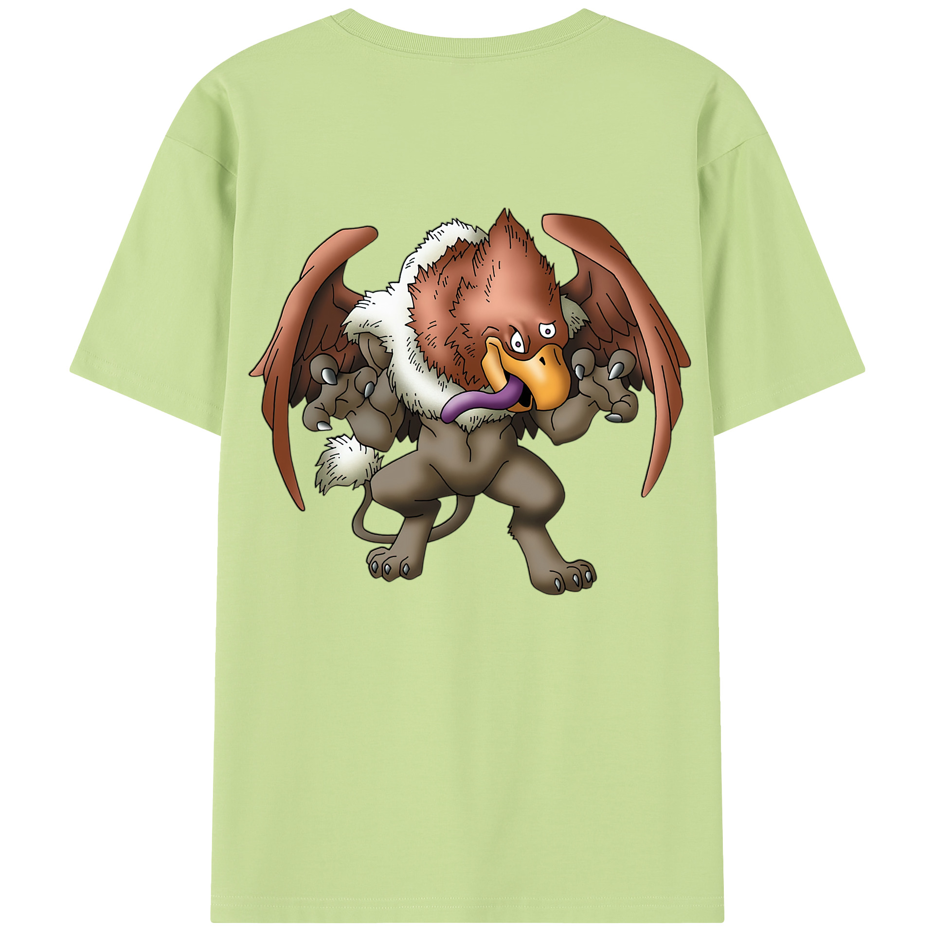 （画像用） ドラゴンクエスト Doragon Kuesuto Dragon Quest 綿100％半袖Tシャツ（背面プリント）